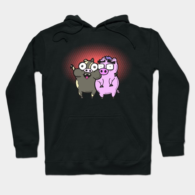 Cash Grab Pigs - Besties! Hoodie by calavara